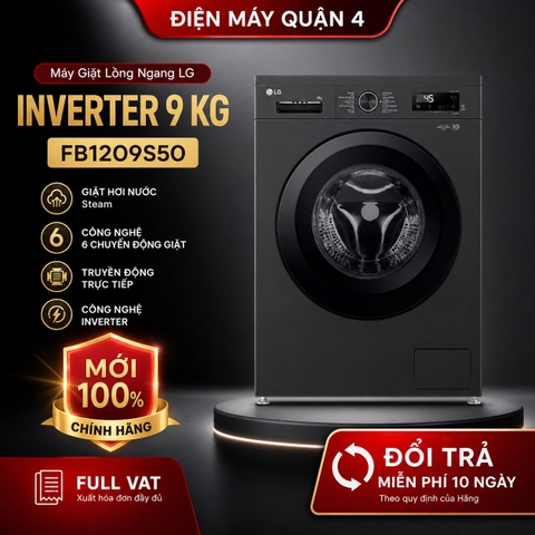 Máy Giặt Lồng Ngang LG Inverter 9 Kg FB1209S5O