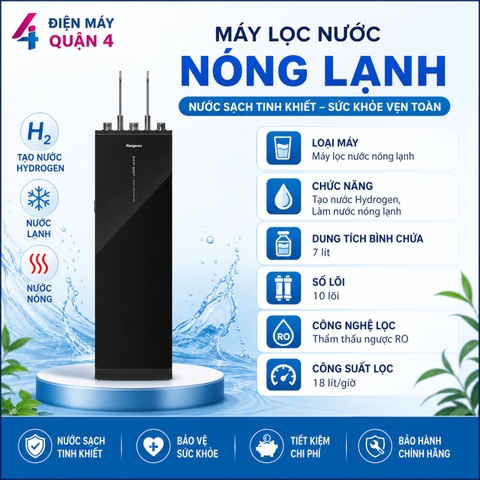 Máy lọc nước Kangaroo Hydrogen nóng lạnh 10 lõi KG10S18H3