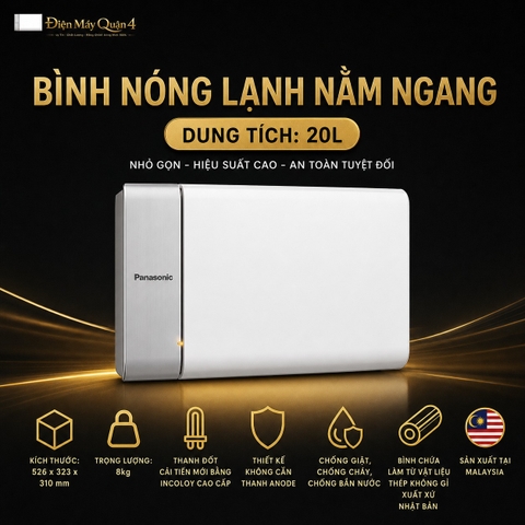 Máy nước nóng gián tiếp Panasonic 20L incoloy DH-20HBMVWL