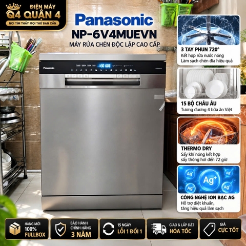 Máy rửa bát độc lập Panasonic NP-6V4MU
