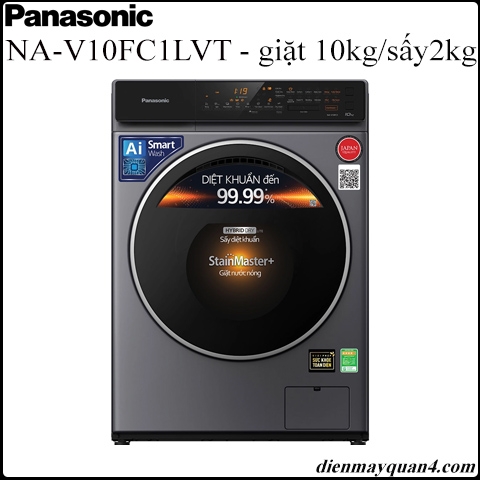 Máy giặt sấy kết hợp Panasonic NA-V10FC1LVT - giặt 10kg sấy 2kg