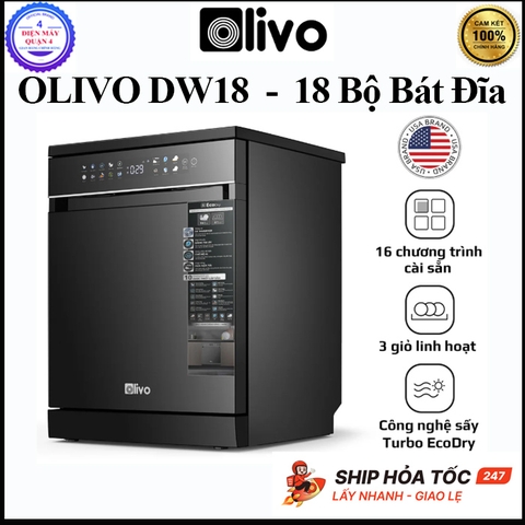 Máy Rửa Chén OLIVO DW18 - Giá tốt giao ngay