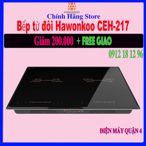 Bếp từ đôi Hawonkoo CEH-217 - Hàng chính hãng