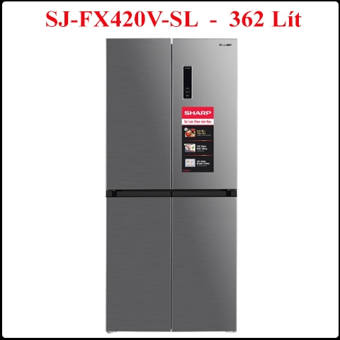 Tủ lạnh Sharp Inverter 362 lít Multi Door SJ-FX420V-SL