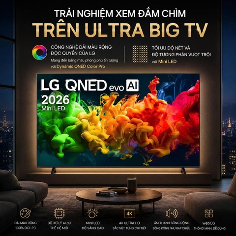 Smart Tivi LG QNED AI 4K 85 inch 85QNED80BSA