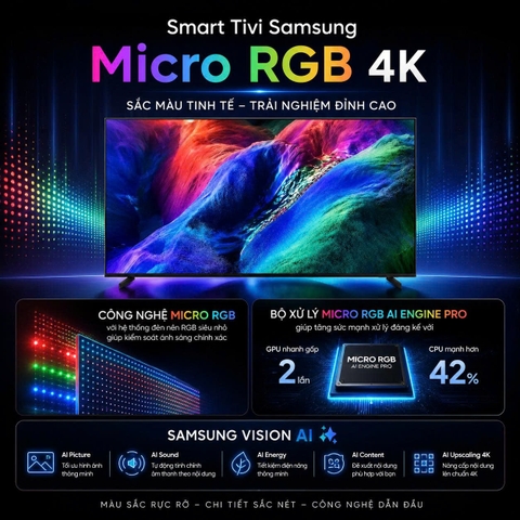 Smart Tivi Samsung Micro RGB 4K 85 Inch MRA85R85HA