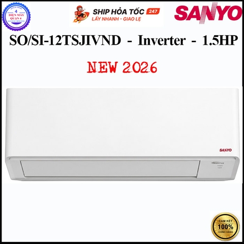 Máy lạnh Sanyo 1.5HP Inverter SO/SI-12TSJIVND