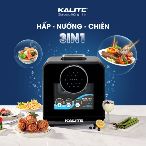 Lò chiên không dầu kết hợp hấp Kalite STEAM STAR 15 lít