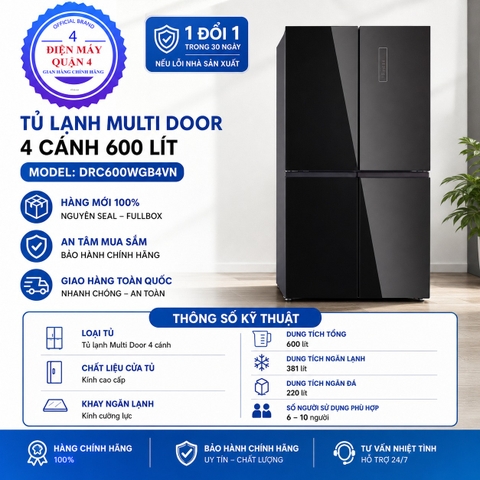 Tủ Lạnh Dreame C-Fresh 600L DRC600WGB4VN