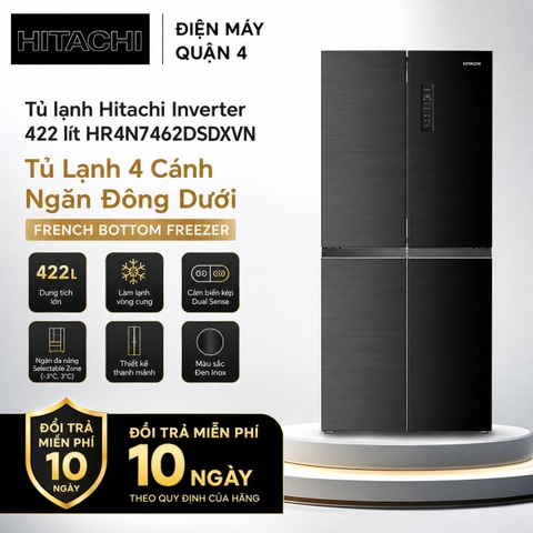 Tủ lạnh Hitachi Inverter 422 lít HR4N7462DSDXVN