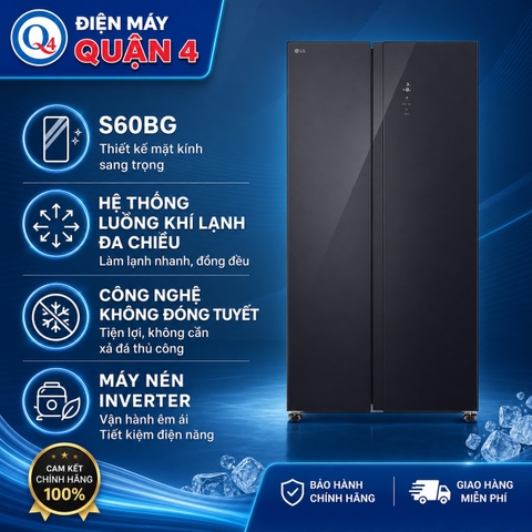 Tủ Lạnh LG Inverter 602 Lít S60BG