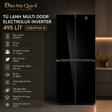 Tủ lạnh Multi Door Electrolux Inverter 495 lít EQE4915A-B