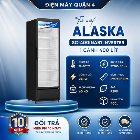 Tủ mát Alaska SC-400INAB1 Inverter 1 cánh 400 lít