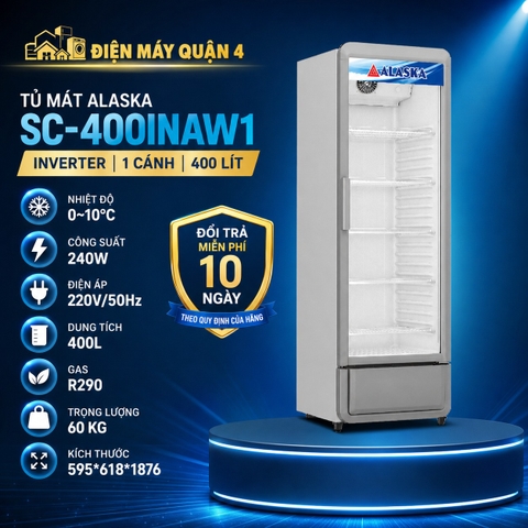 Tủ mát Alaska SC-400INAW1 Inverter 1 cánh 400 lít