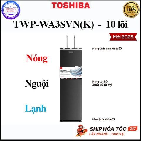 Máy lọc nước RO nóng nguội lạnh Hydrogen Toshiba TWP-WA3SVN(K)