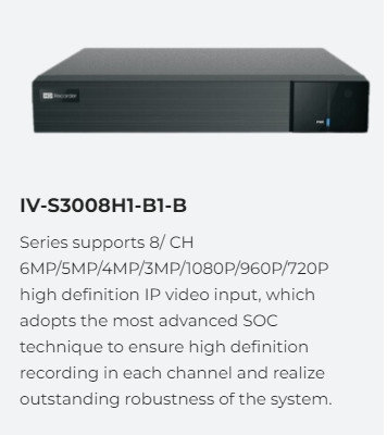 Đầu Ghi Hình 8 Kênh TVT IV-S3008H1-B1-B