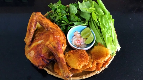 Gà nướng da giòn bằng nồi chiên không dầu