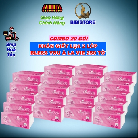 Khăn Giấy Lụa Bless You Gói 250 Tờ x 2 Lớp