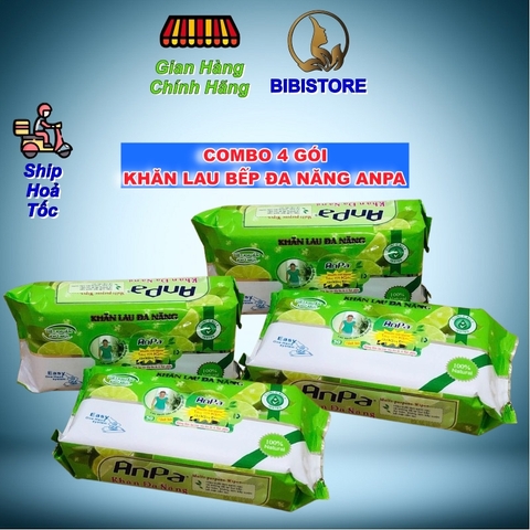 Khăn Ướt Đa Năng Lau Bếp ANPA Gói 50 Tờ
