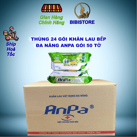 Khăn Ướt Đa Năng Lau Bếp ANPA Gói 50 Tờ