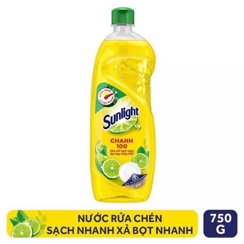 Nước rửa chén Sunlight chai 750g - Chanh