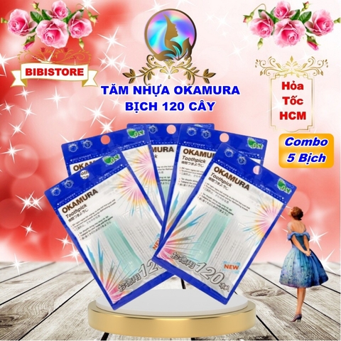 Tăm nhựa Okamura chất lượng Nhật Bản 120 cây