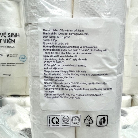 Lốc 24 Cuộn Giấy Vệ Sinh Tiết Kiệm Lotte Choice L 2 Lớp