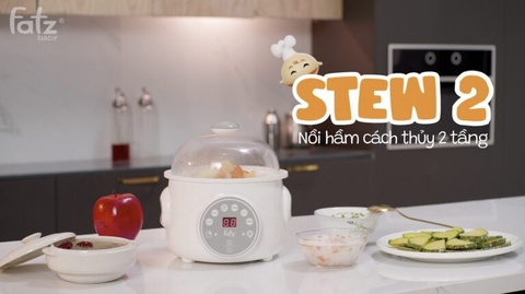 Nồi hầm cách thuỷ thông minh 2 tầng FATZ BABY 1 lít STEW 2 FB9110ZT