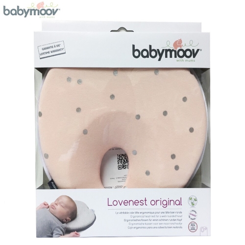 Gối chống bẹt đầu Lovenest Babymoov (màu hồng)