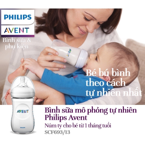 Philips Avent  Bình sữa mô phỏng tự nhiên 260ml - đơn (SCF693.13)