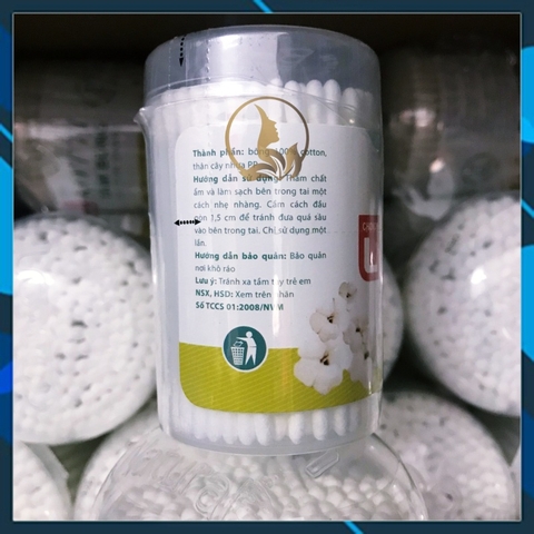 Tăm Bông Baby Thân Nhựa Hộp 160 Cây Choice L Lotte (HCM)