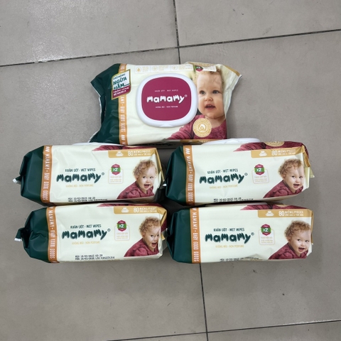 Khăn ướt Mamamy không mùi gói 120 tờ