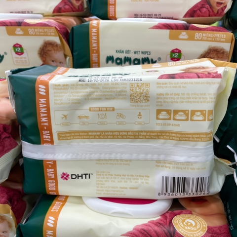 Khăn ướt Mamamy không mùi gói 120 tờ