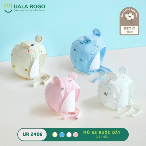 Mũ buộc dây petit - Xanh