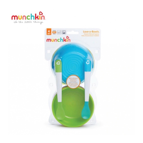 Bộ 4 bát có nắp +2 thìa Munchkin