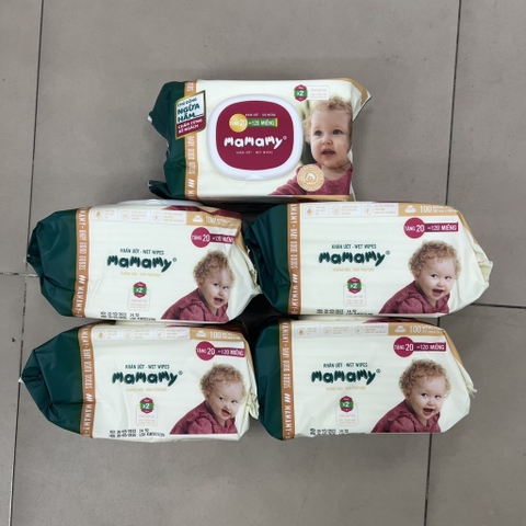 Khăn ướt Mamamy không mùi gói 120 tờ
