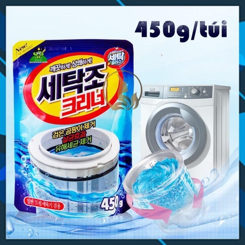 Tẩy Lồng Máy Giặt Dạng Bột Siêu Sạch BLUE Hàn Quốc, 1 Túi/ 450gram
