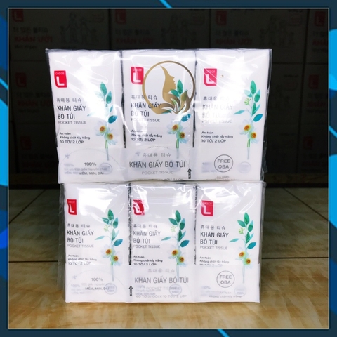 Khăn Giấy Bỏ Túi Choice L Lotte Hàn Quốc Cao Cấp 2 lớp (10 Tờ x 6 Gói) HCM