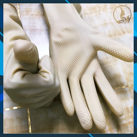 Găng Tay Cao Su Thiên Nhiên Choice L Lotte Ngắn,  Size M, Dài 31CM (HCM)