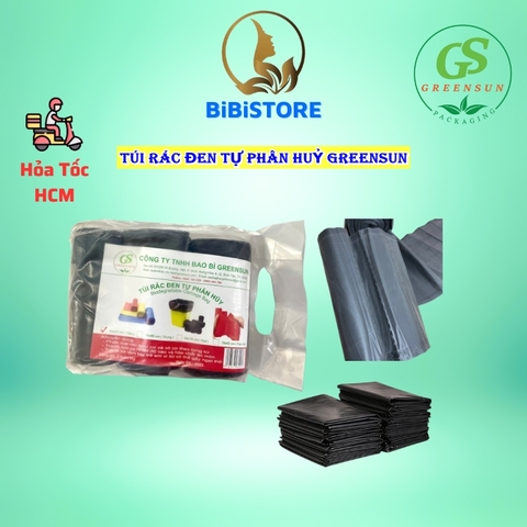 Túi Rác Đen Greensun (Bịch 1 Ký/ 3 cuộn)