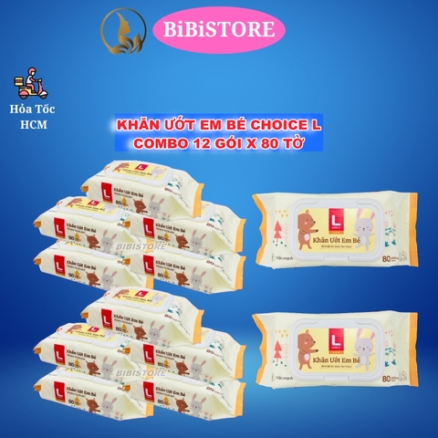 Khăn Ướt Em Bé Choice L Lotte Hương Yến Mạch Gói 80 Miếng