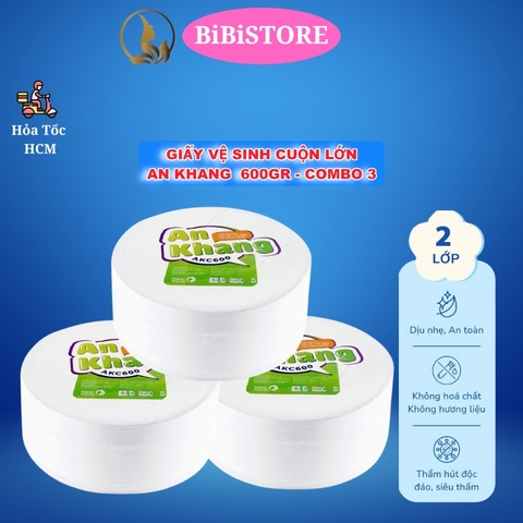 Giấy vệ sinh cuộn lớn 600g An Khang