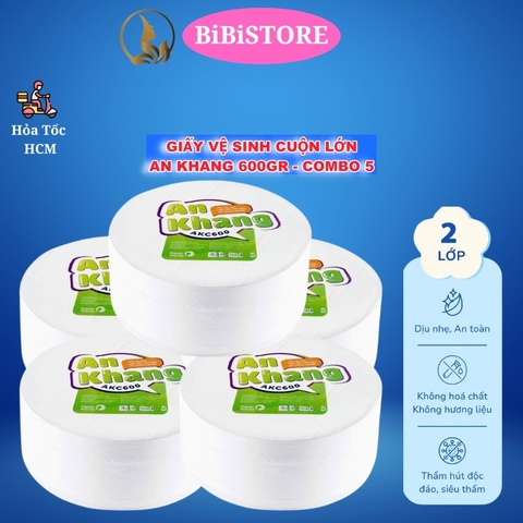 Giấy vệ sinh cuộn lớn 600g An Khang