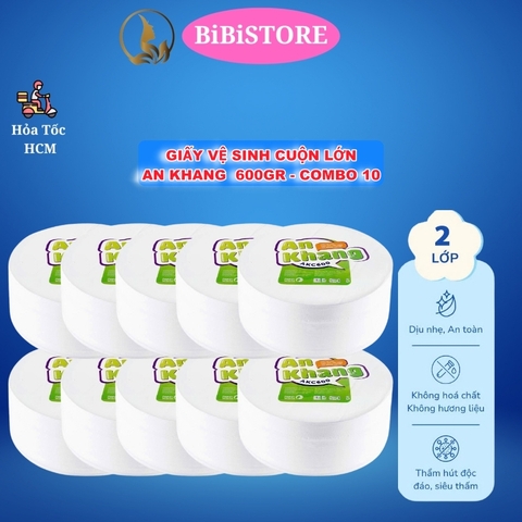 Giấy vệ sinh cuộn lớn 600g An Khang