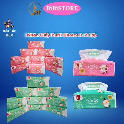 Khăn Giấy Purii Choice L 2 Lớp
