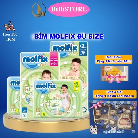 (Combo Tặng Quà) Bỉm Molfix Tã quần em bé size M/L/XL/XXL/XXXL