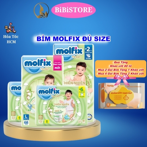 (Combo Tặng Quà) Bỉm Molfix Tã quần em bé size M/L/XL/XXL/XXXL