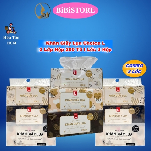 (1 Lốc) Khăn Giấy Choice L 2 Lớp Hộp 200 Tờ_ Lốc 3 Hộp