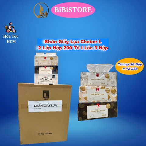 (1 Lốc) Khăn Giấy Choice L 2 Lớp Hộp 200 Tờ_ Lốc 3 Hộp