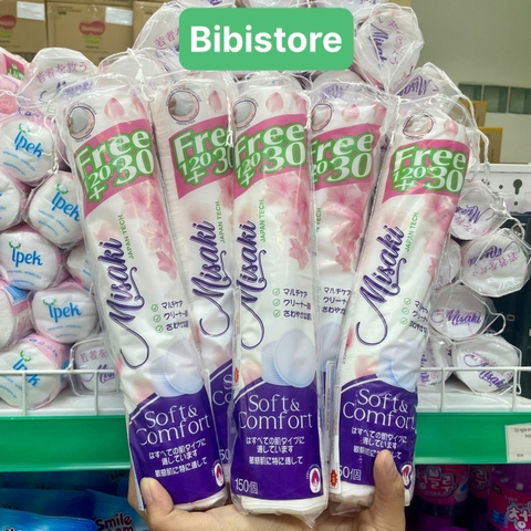 Bông tẩy trang Misaki 150 miếng